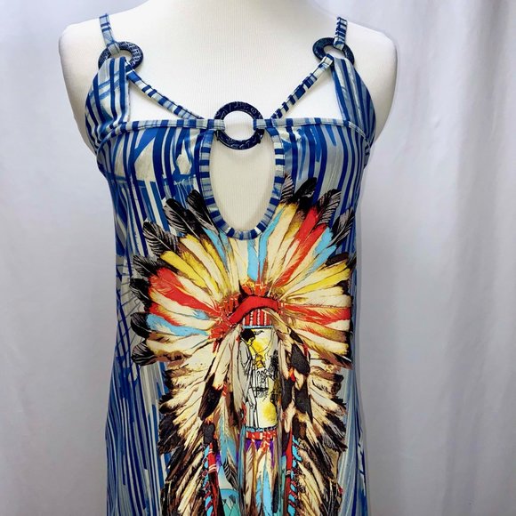 Save The Queen Sleeveless Embellished Mixed Prints Stripe Stretch Jersey - Picture 3 of 14